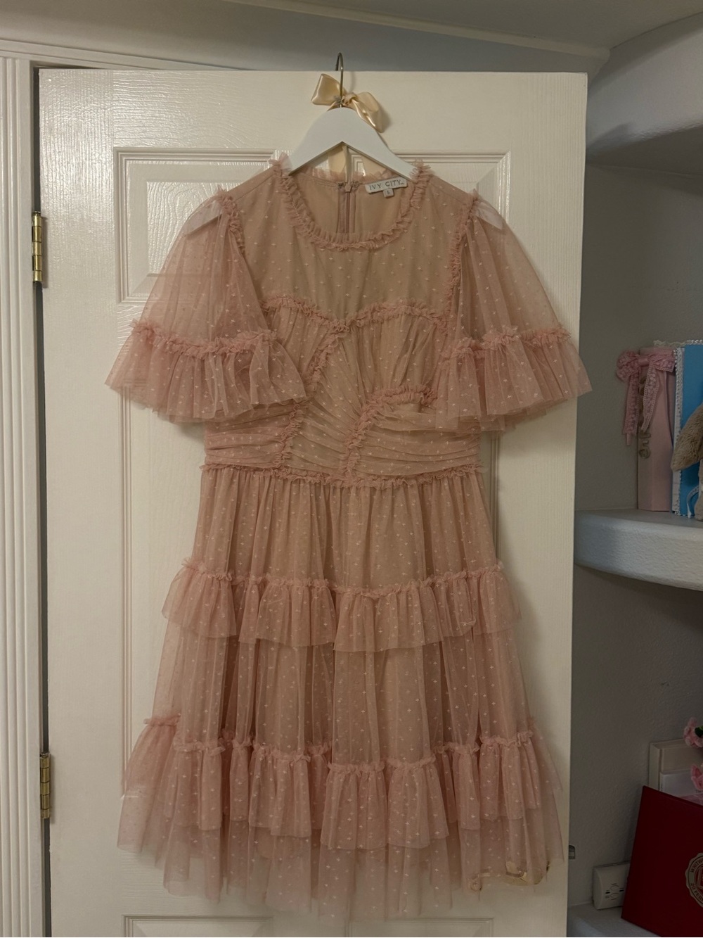 Ivy City Co Whimsical Dress in pink short
